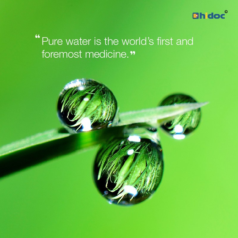 Health Tip - Pure water is the world’s first and  foremost medicine