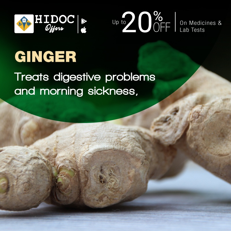 Health Tip - Ginger - Treats digestive problems and morning sickness