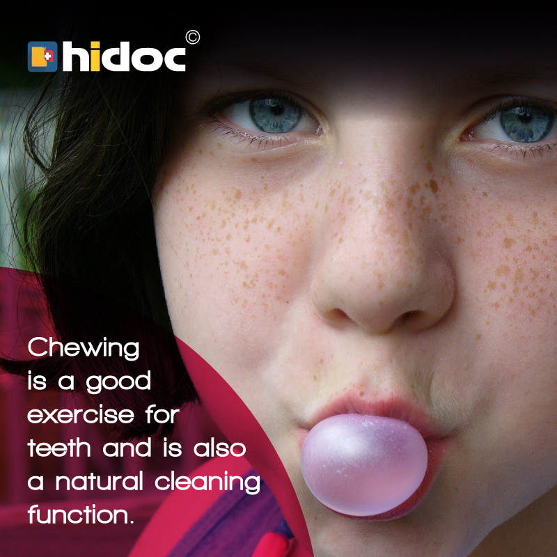 Chewing  is a good exercise for  teeth and is also  a natural cleaning function.
