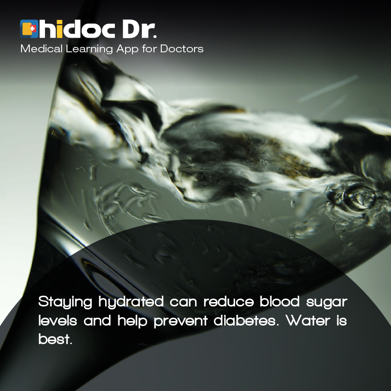Health Tip - Staying hydrated can reduce blood sugar levels and help prevent diabetes. Water is best.